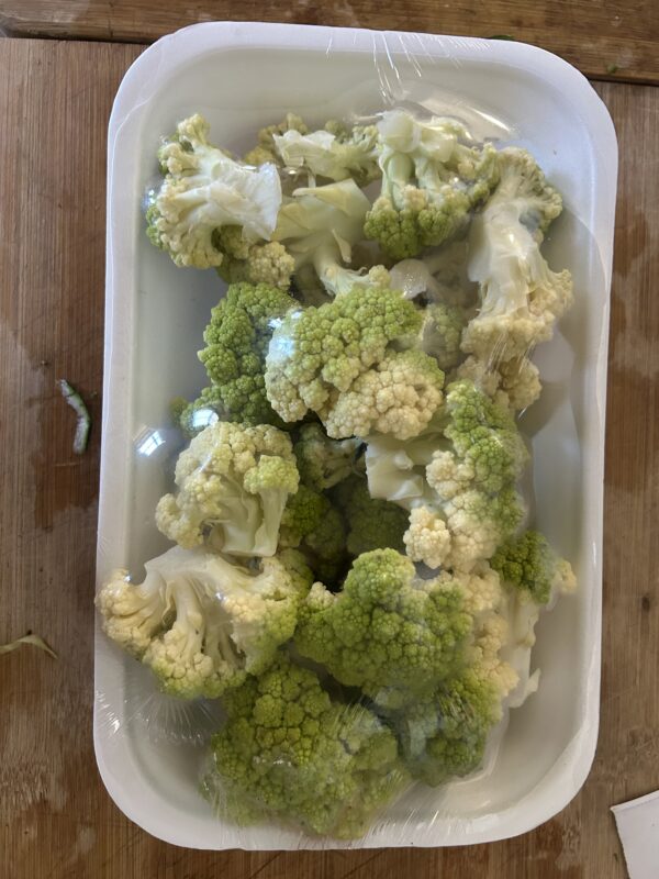 Cavolfiore verde tagliato 500 gr.